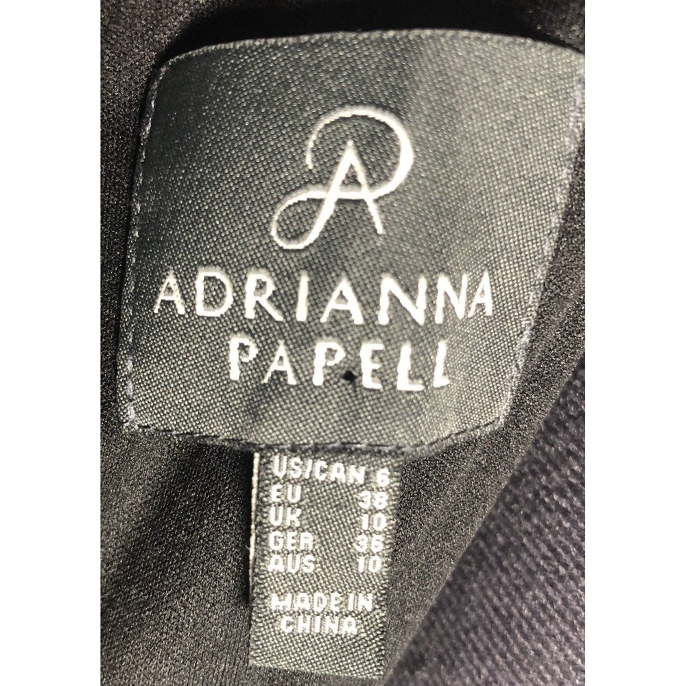 Adrianna Papell Love Story Black Prom Dress Lace Gown Dress Sz 6 NWT DAMAGED - Picture 13 of 16